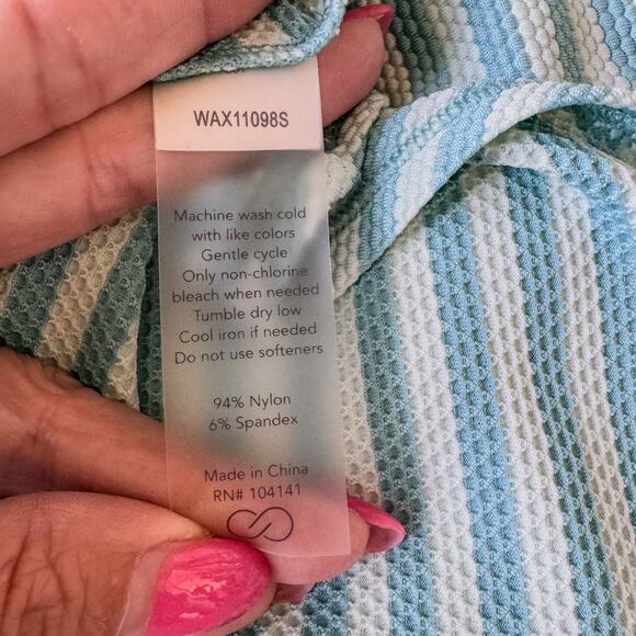 CALIA by Carrie Underwood, Move Stripe Racerback Athletic Tank-Blue Nile - Small - Picture 8 of 9